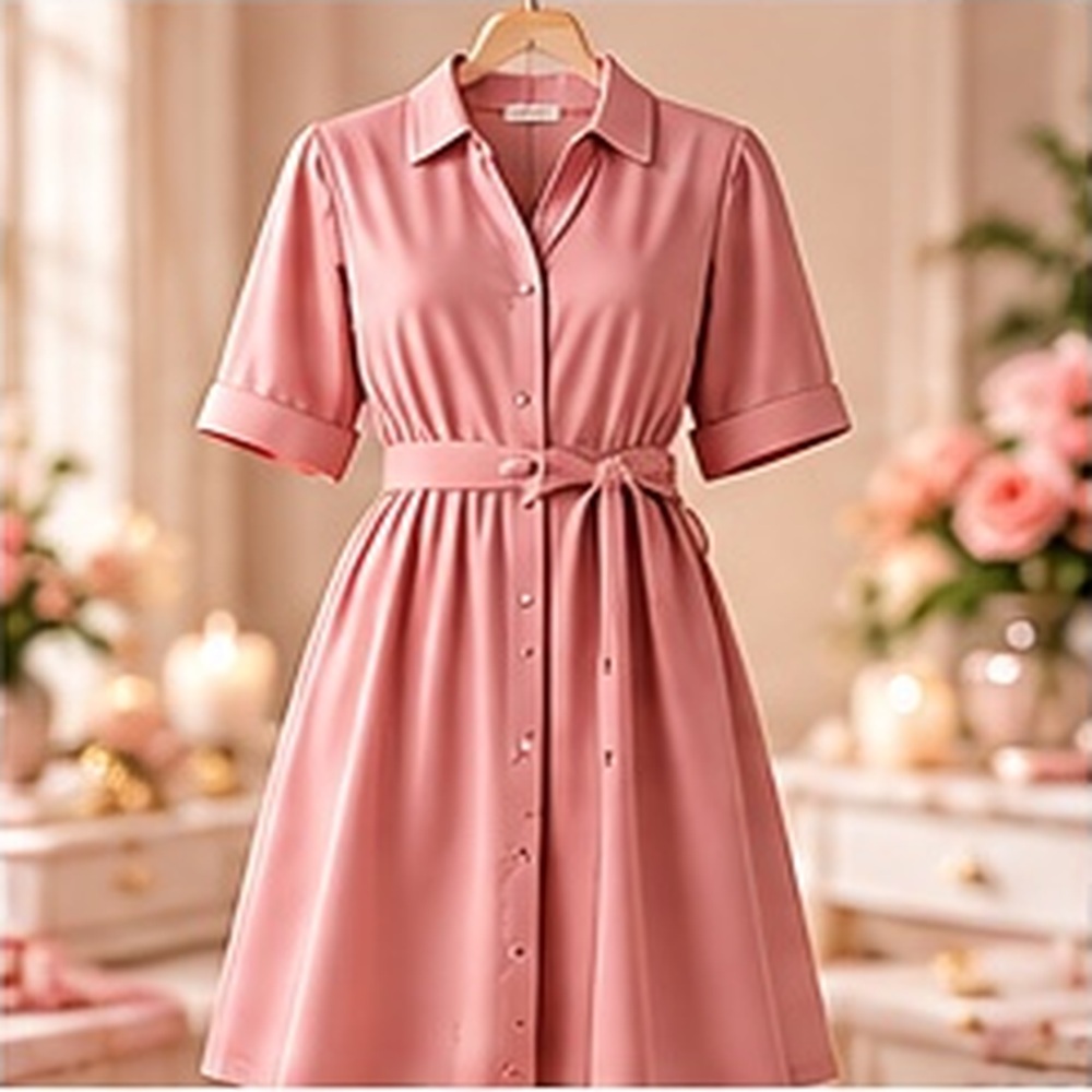 Blush Shirt Dress