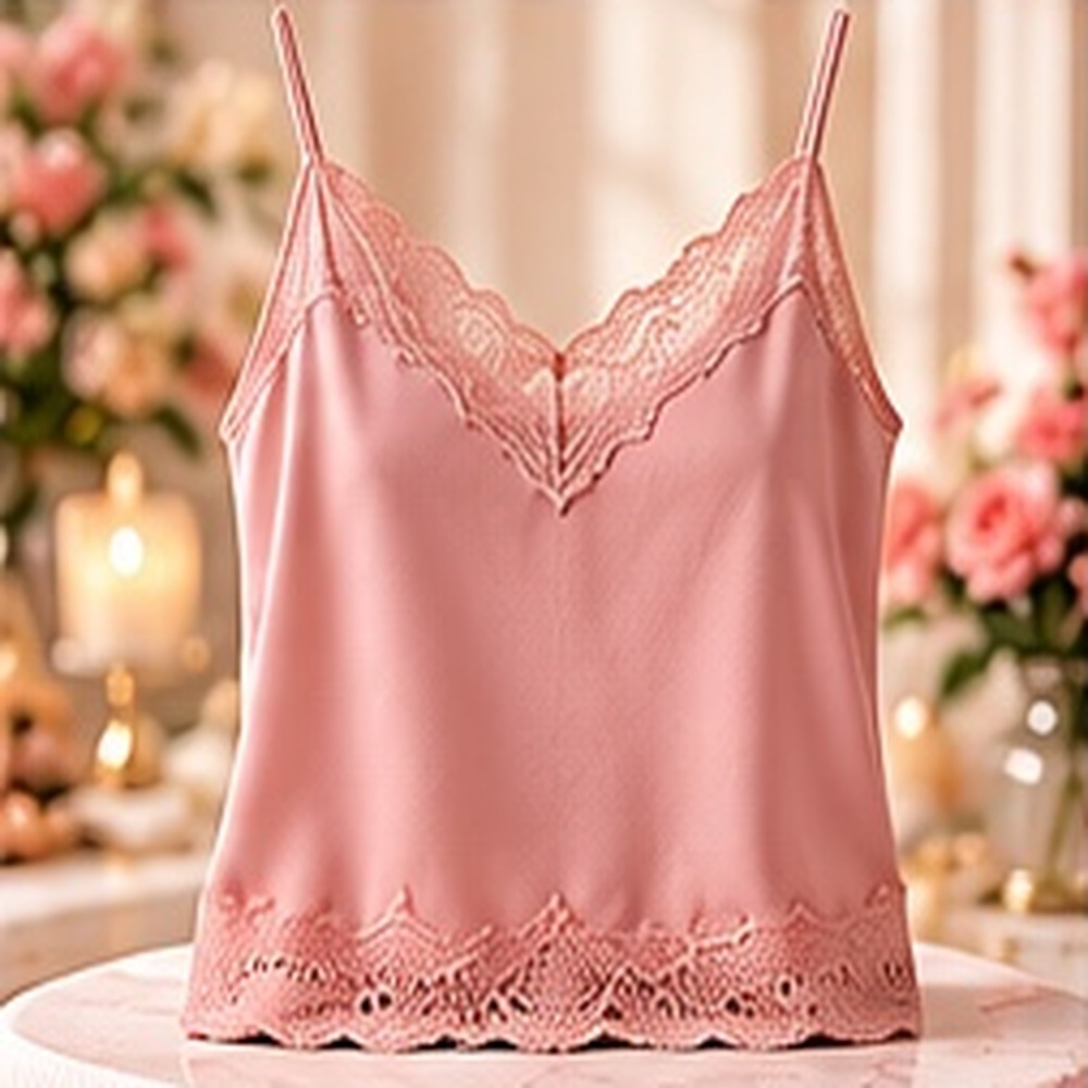 Pink Lace Camisole