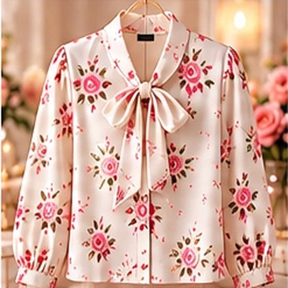 Poppy Floral Bow Blouse