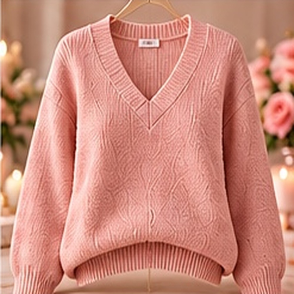 Harper Pink V-Neck Jumper