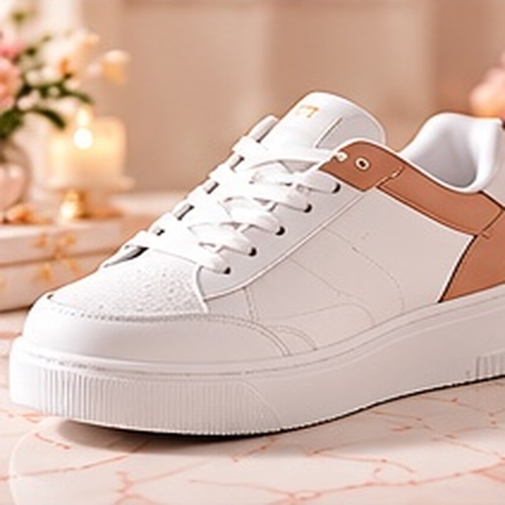 Luna White & Pink Trainers